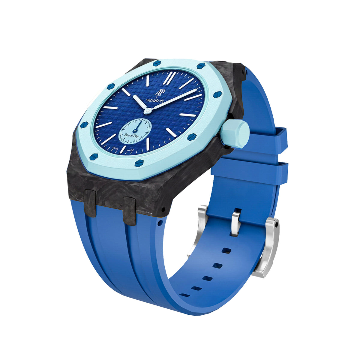 Royal Oak Pop exclusif, boîtier en fibre de carbone et bracelet en silicone