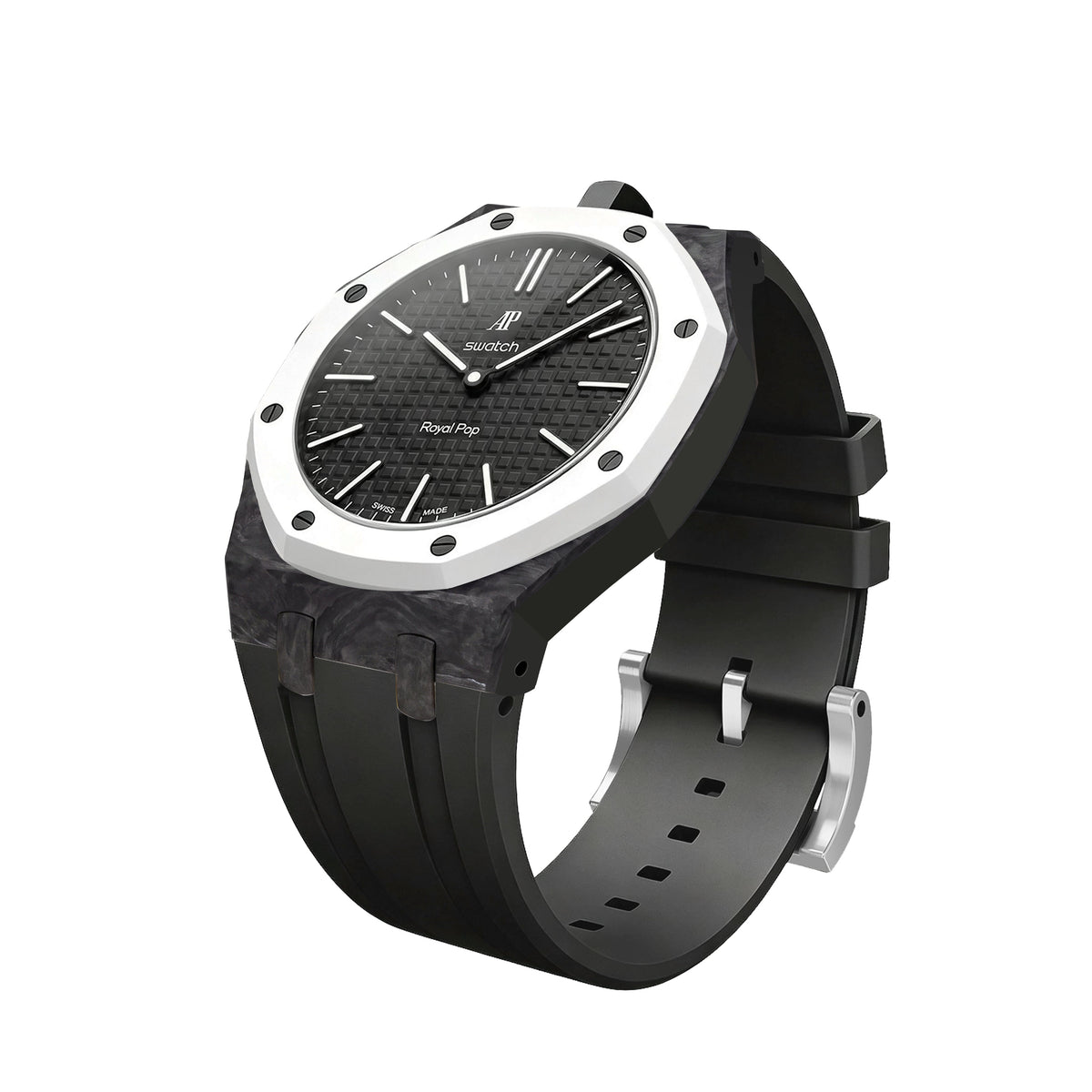 Royal Oak Pop exclusif, boîtier en fibre de carbone et bracelet en silicone