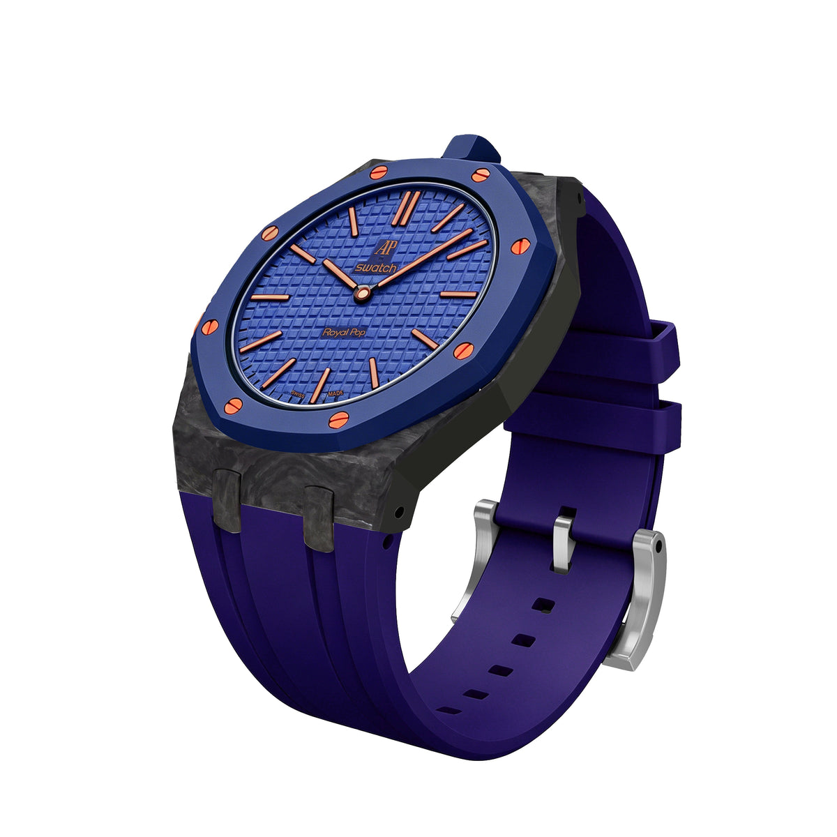 Royal Oak Pop exclusif, boîtier en fibre de carbone et bracelet en silicone