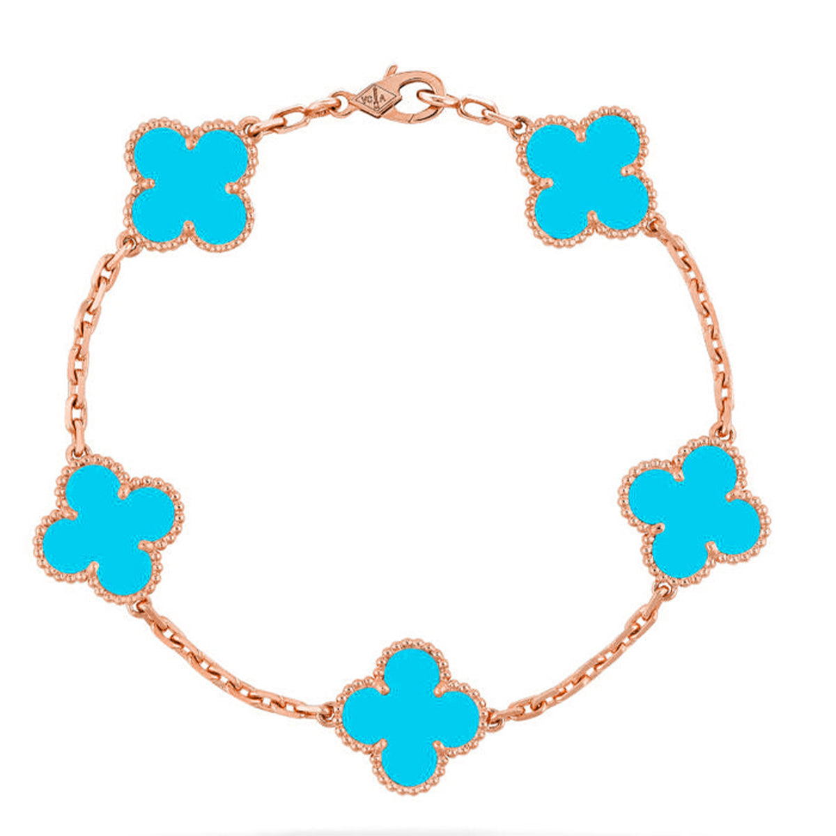 [Love Lucky] CLOVER 5 MOTIF TURQUOISE BRACELET COLLECTION