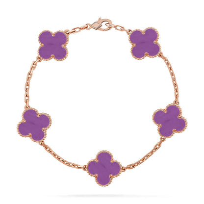 [Love Lucky] CLOVER 5 MOTIF VIOLET BRACELET COLLECTION