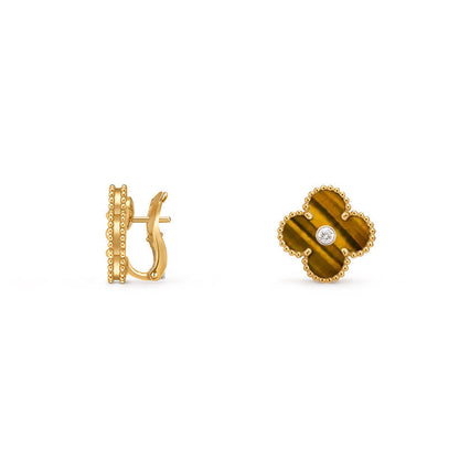 [Love Lucky]CLOVER 15MM MOP DIAMOND EARRINGS COLLECTION