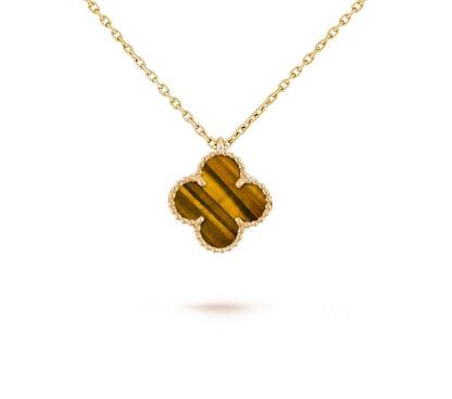 [Love Lucky] COLLEZIONE COLLANA CLOVER MINI 9.5MM IN CORNIOLA
