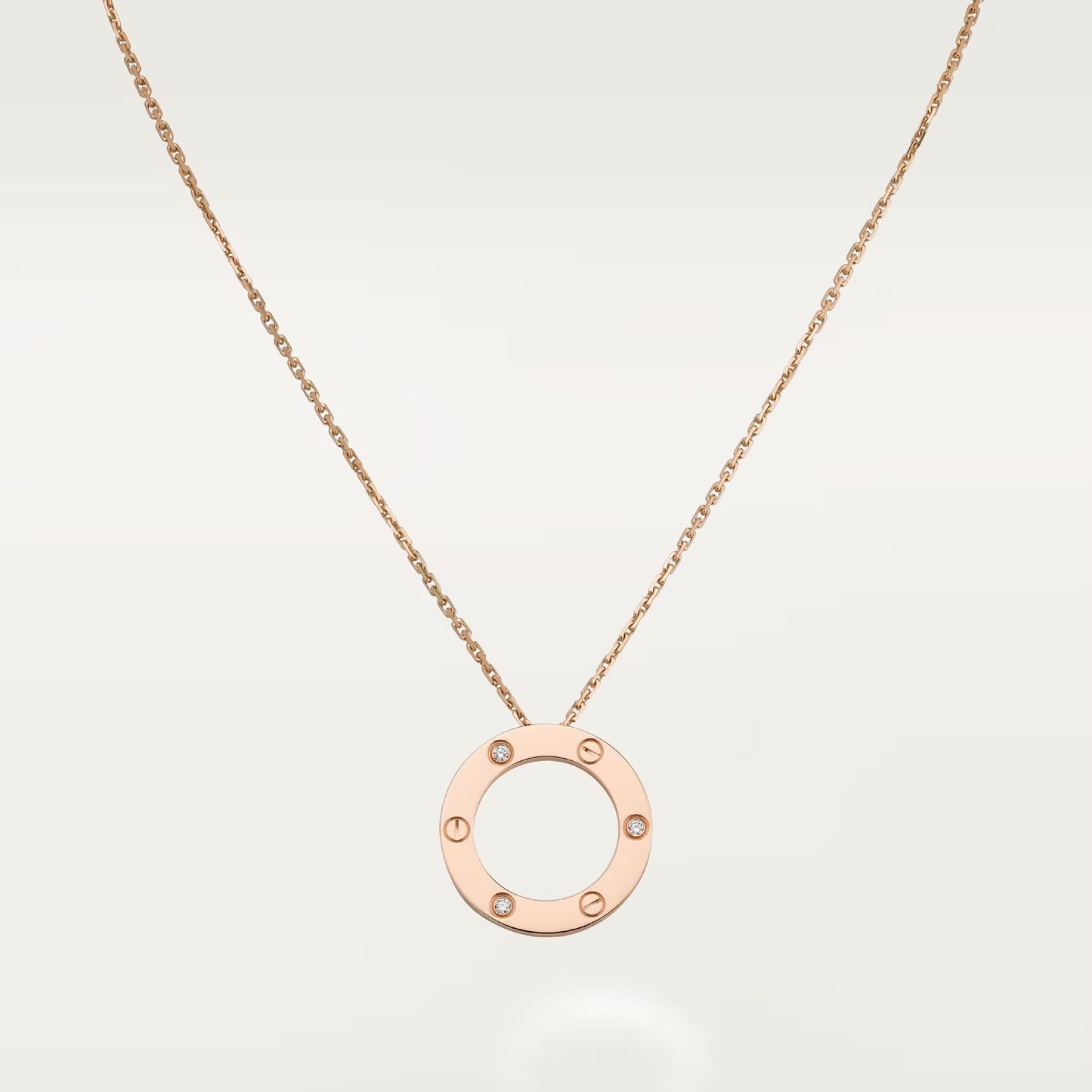 [Love Lucky]LOVE NECKLACE 16MM 3 DIAMONDS