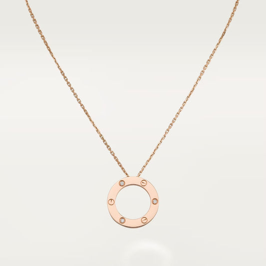 [Love Lucky]LOVE NECKLACE 16MM 3 DIAMONDS