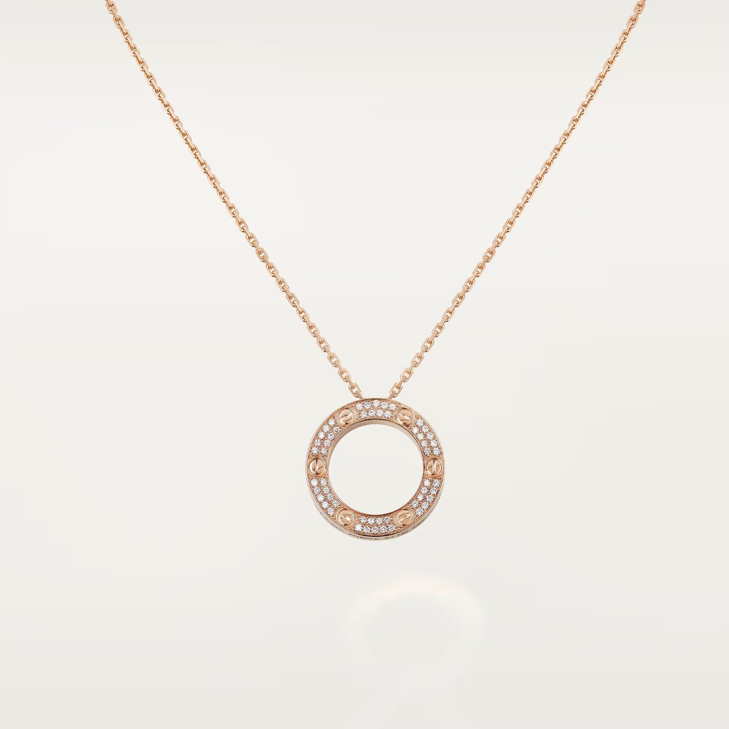 [Love Lucky]LOVE NECKLACE 16MM  FULL DIAMOND