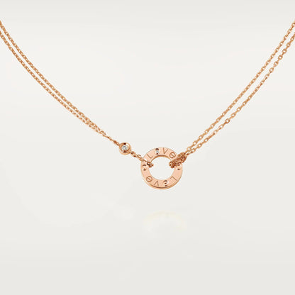 [Love Lucky]LOVE NECKLACE 16MM 2 DIAMONDS