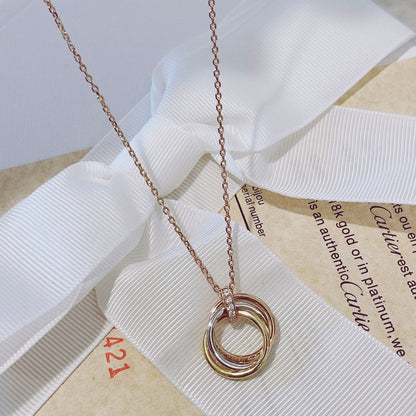 [Love Lucky]TRINITY HALSKETTE GOLD DIAMANTEN