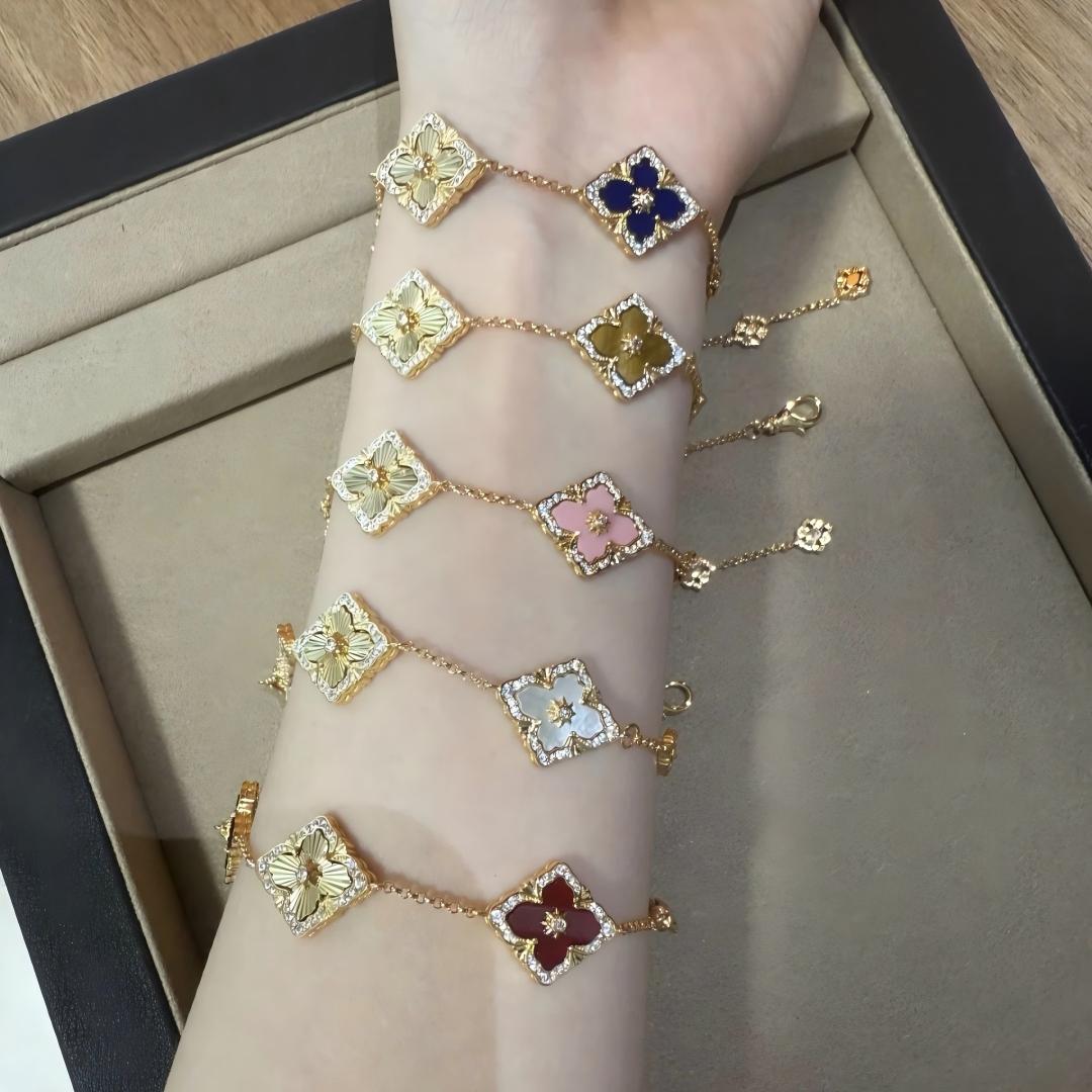 [Love Lucky]OPERA 5 MOTIFS TULLE ENAMEL BRACELET