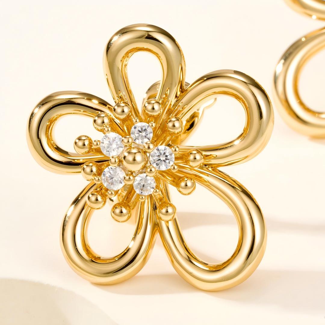 [Love Lucky] FLOWERLACE EARRING 5 DIAMONDS