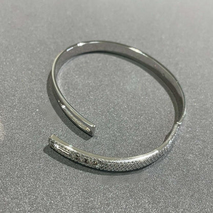 [Love Lucky]Move Noa Rose Gold Pavé Diamond Bangle Bracelet