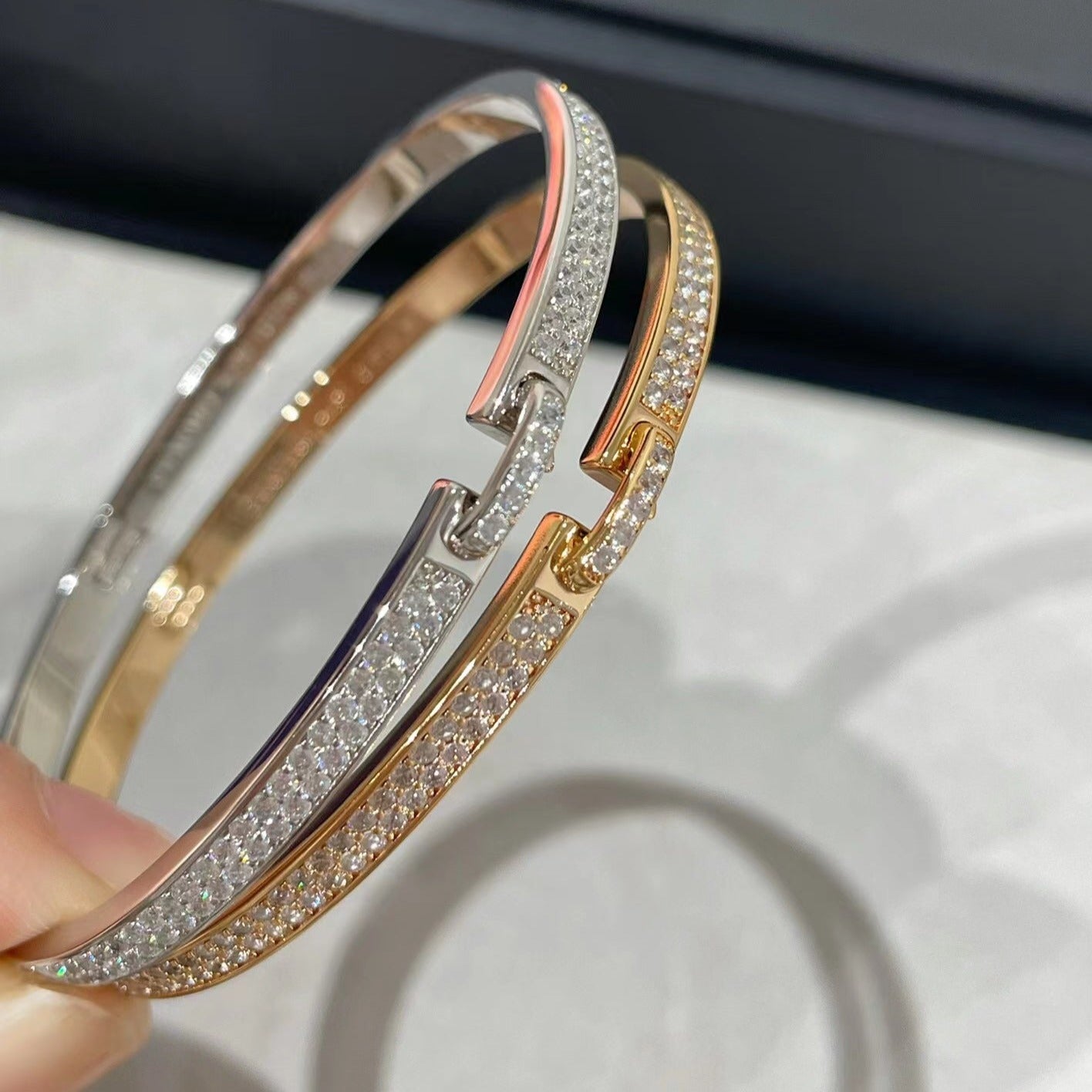 [Love Lucky] LIENS VIDENCE DIAMANT-ARMBAND