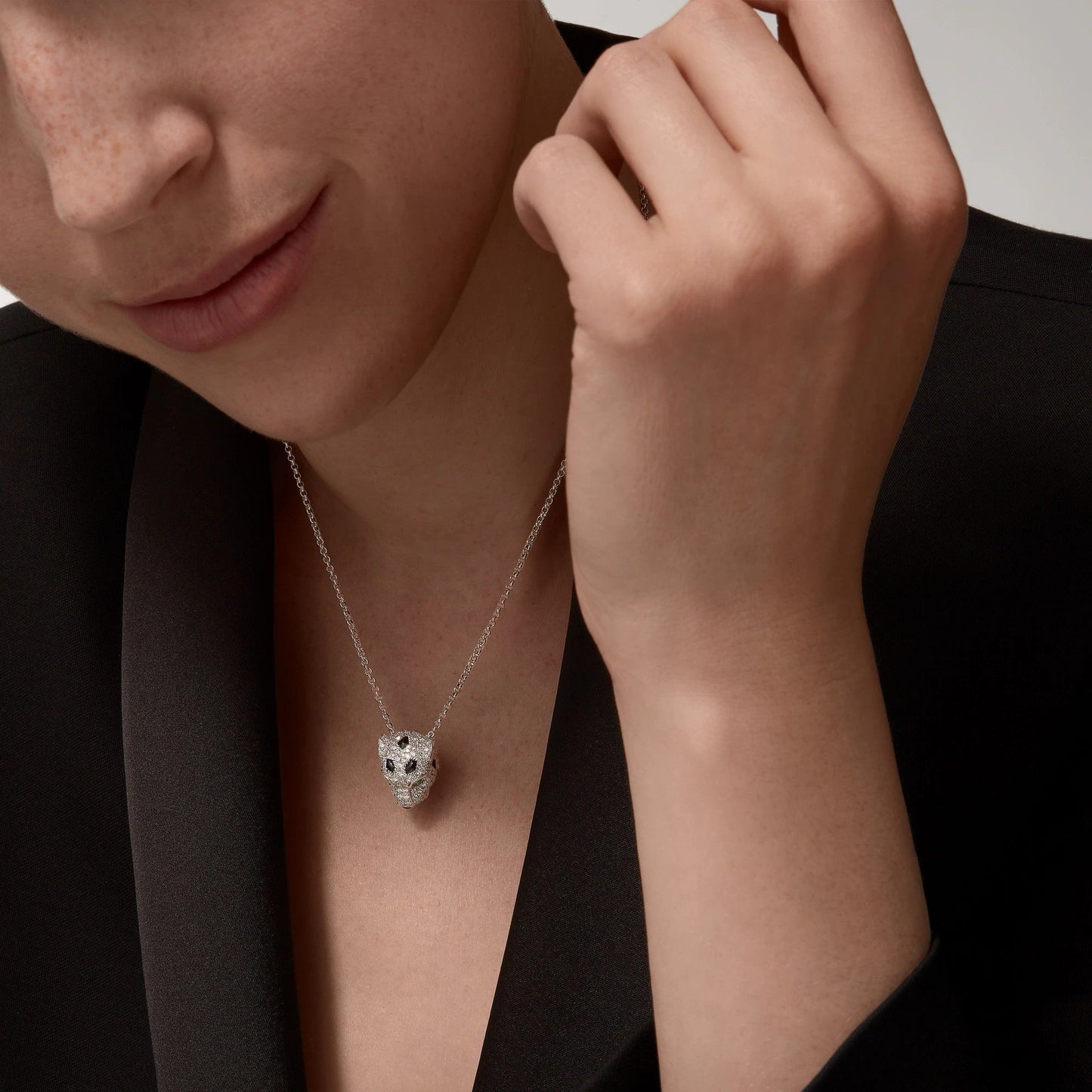 [Love Lucky]PANTHERE FULL DIAMOND NECKLACE