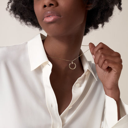 [Love Lucky]JUSTE NECKLACE HALF DIAMOND