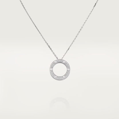 [Love Lucky]LOVE NECKLACE 16MM  FULL DIAMOND