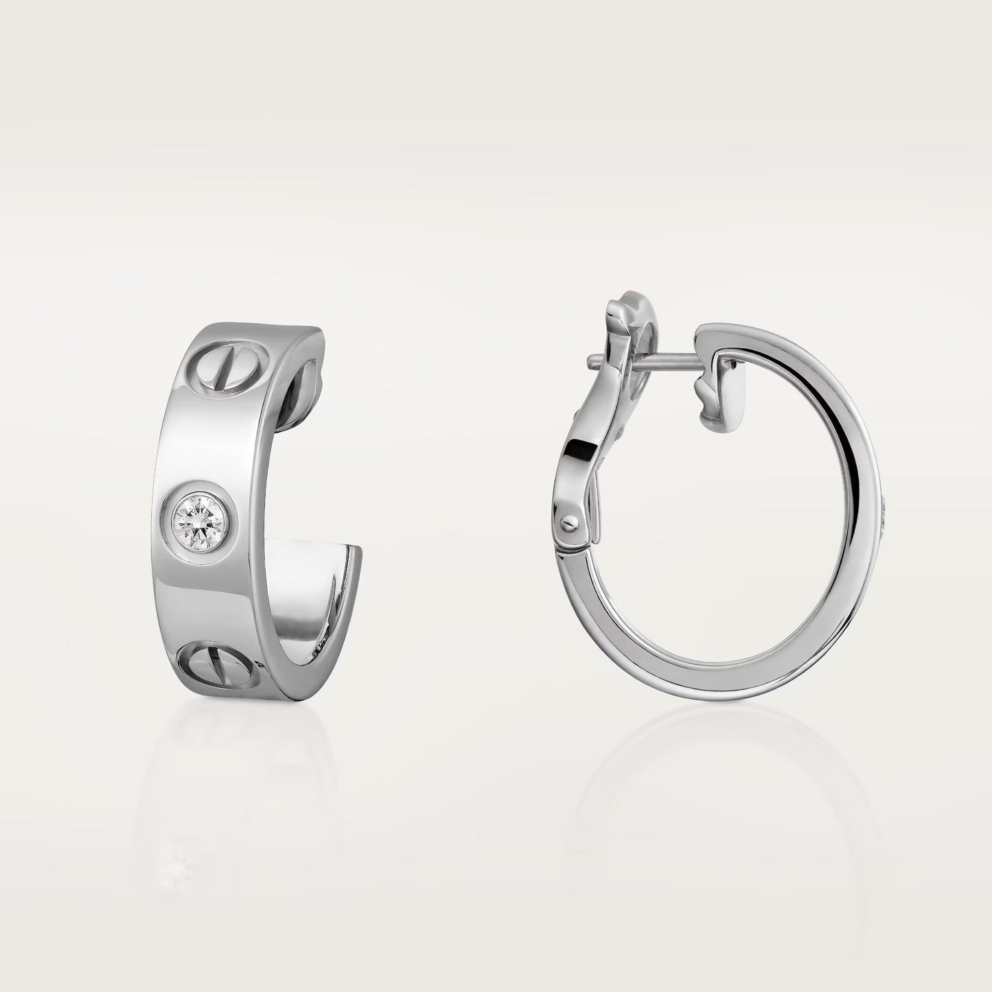 [Love Lucky]LOVE EARRINGS 5.7MM 2 DIAMONDS