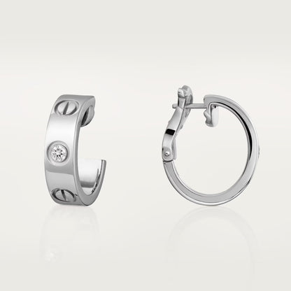 [Love Lucky]LOVE EARRINGS 5.7MM 2 DIAMONDS