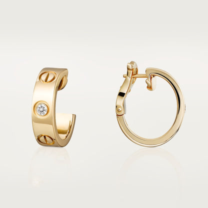 [Love Lucky]LOVE EARRINGS 5.7MM 2 DIAMONDS