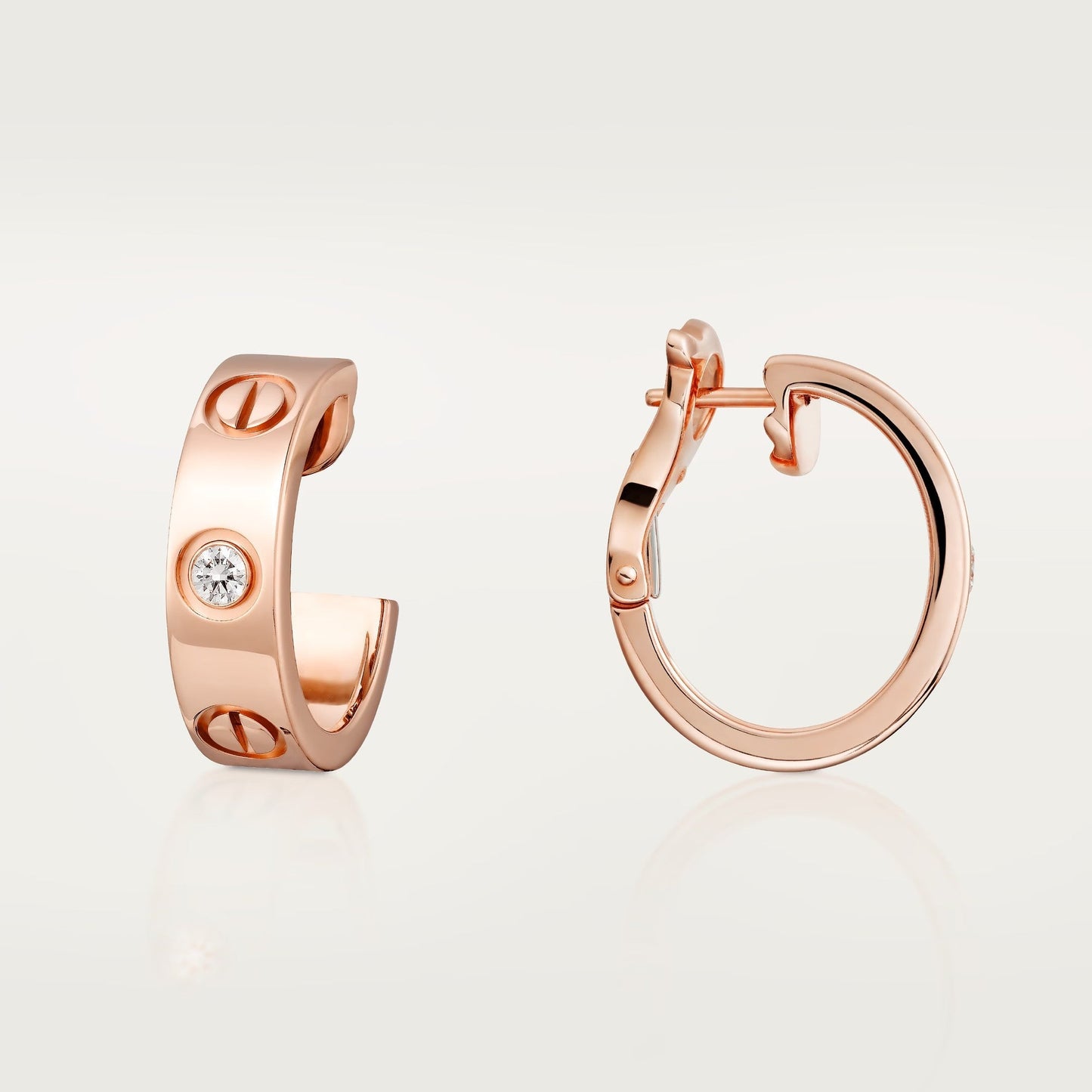 [Love Lucky]LOVE EARRINGS 5.7MM 2 DIAMONDS
