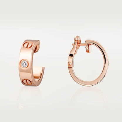 [Love Lucky]LOVE EARRINGS 5.7MM 2 DIAMONDS