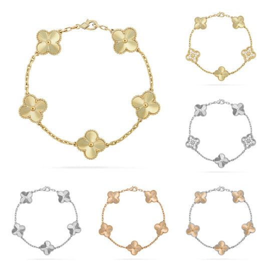 [Love Lucky] CLOVER 5 MOTIF LASER BRACELET COLLECTION