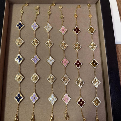 [Love Lucky]OPERA 5 MOTIFS TULLE ENAMEL BRACELET