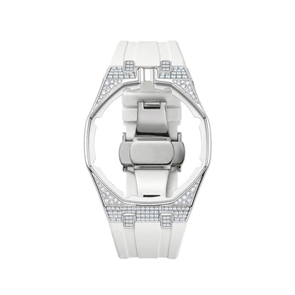 Royal Oak Pop exclusivo con caja de acero, diamantes (moissanita) y correa de silicona