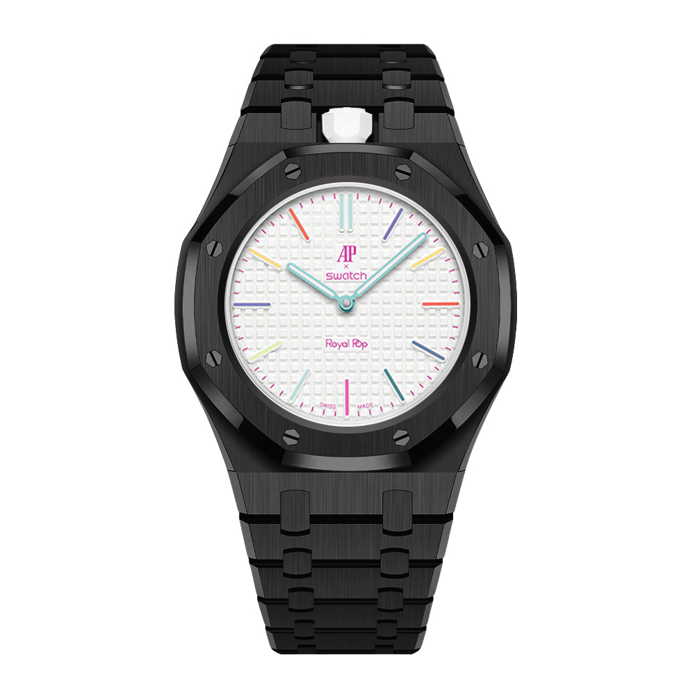 Bracelet de montre intégré enveloppant pour Royal Oak Pop Exclusive, boîtier et bracelet en acier