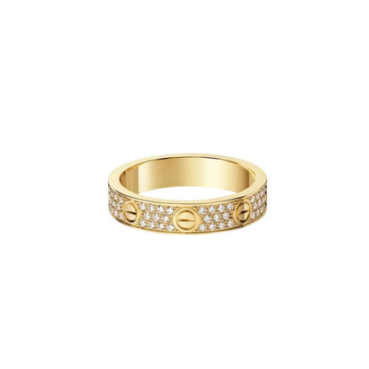 [Love Lucky]LOVE RING 4.0MM DIAMOND PAVED