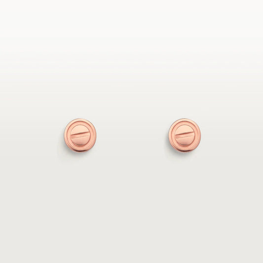 [Love Lucky]LOVE EARRINGS PINK GOLD 10MM
