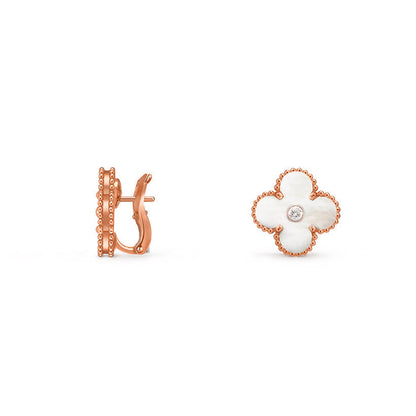 [Love Lucky]CLOVER 15MM MOP DIAMOND EARRINGS COLLECTION