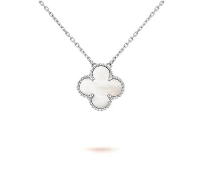 [Love Lucky] COLLAR DE 15 MM CON TRÉBOL, COLECCIÓN DE PLATA