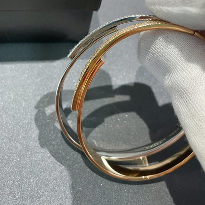 [Love Lucky]Move Noa Rose Gold Pavé Diamond Bangle Bracelet