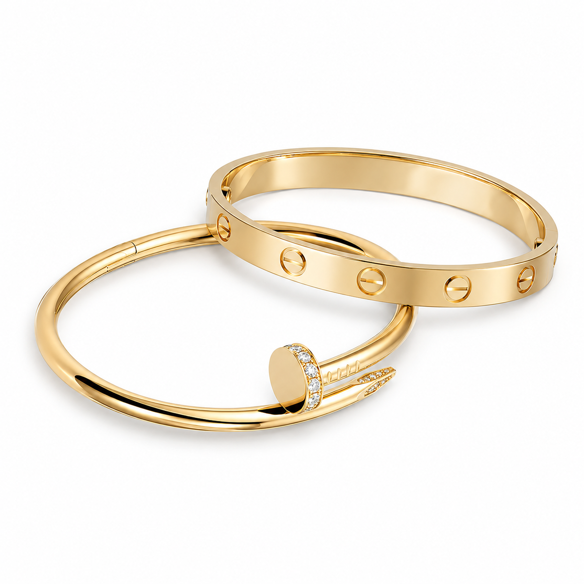 [LoveLucky] LOVE Classic & JUSTE Diamond Bracelet Stack Set