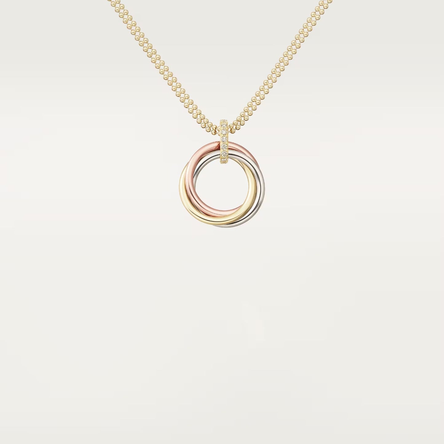 [Love Lucky]TRINITY MEDIUM  DIAMONDS NECKLACE