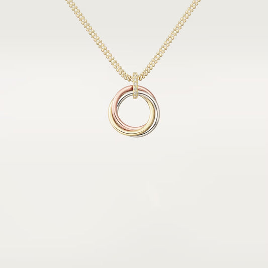 [Love Lucky]TRINITY MEDIUM  DIAMONDS NECKLACE