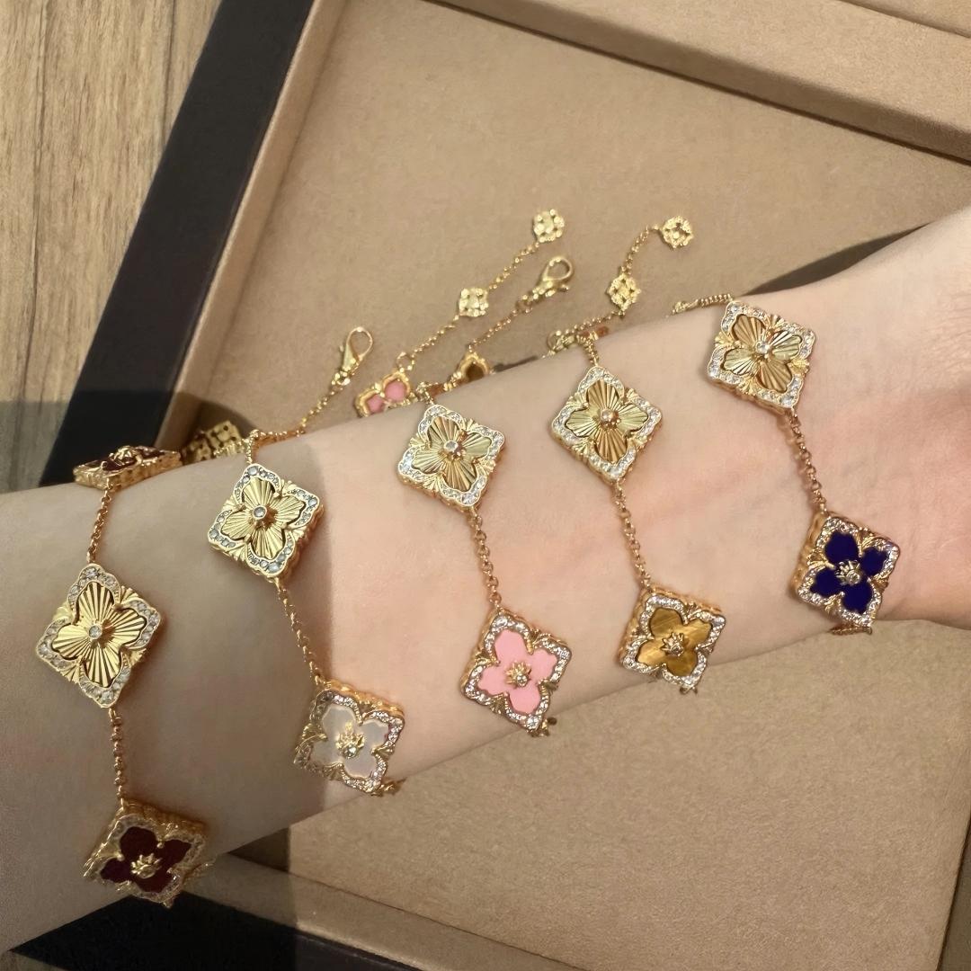 [Love Lucky]OPERA 5 MOTIFS TULLE ENAMEL BRACELET