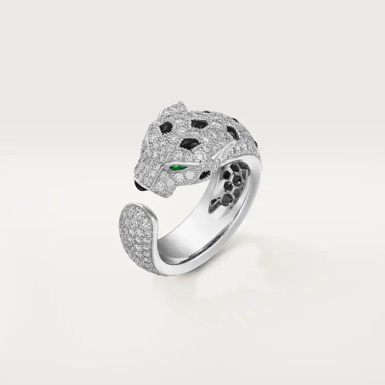 [Love Lucky]PANTHERE SPOTTED FULL DIAMOND MEDIUM RING