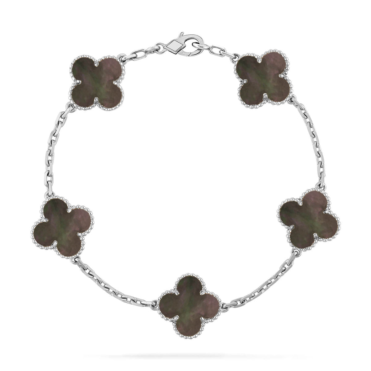 [Love Lucky] CLOVER 5 MOTIF GRAY MOP BRACELET COLLECTION