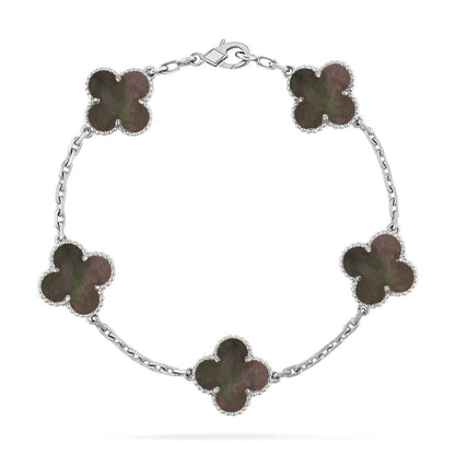 [Love Lucky] CLOVER 5 MOTIF GRAY MOP BRACELET COLLECTION