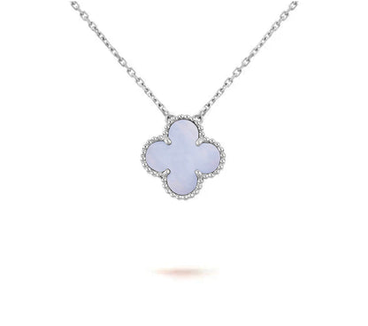 [Love Lucky] COLLAR DE 15 MM CON TRÉBOL, COLECCIÓN DE PLATA