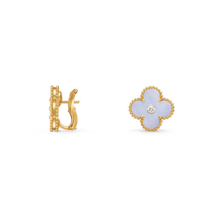 [Love Lucky]CLOVER 15MM MOP DIAMOND EARRINGS COLLECTION