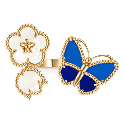 [Love Lucky]LUCKY SPRING BUTTERFLY OPEN-FACE RINGS