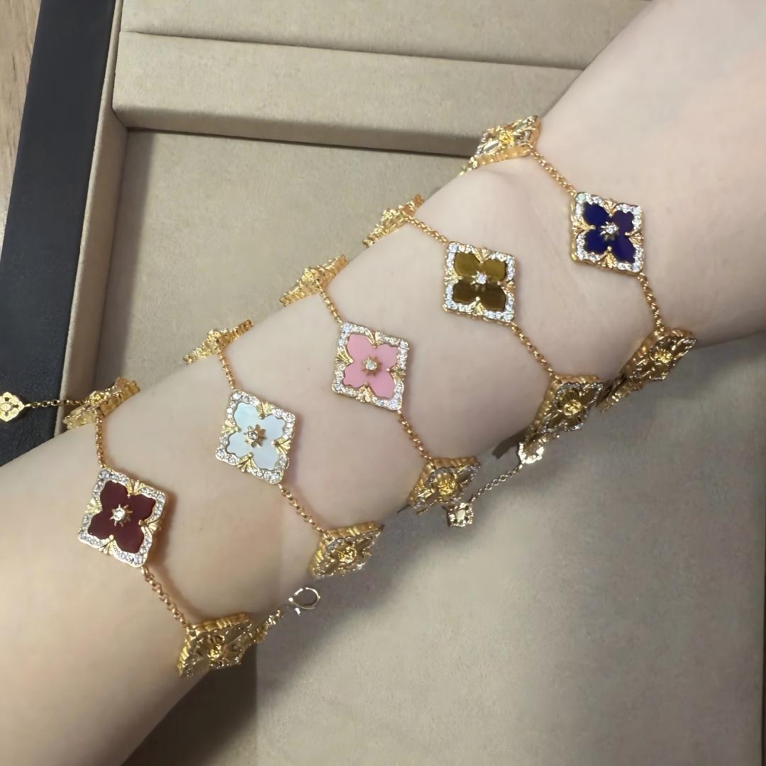 [Love Lucky]OPERA 5 MOTIFS TULLE ENAMEL BRACELET