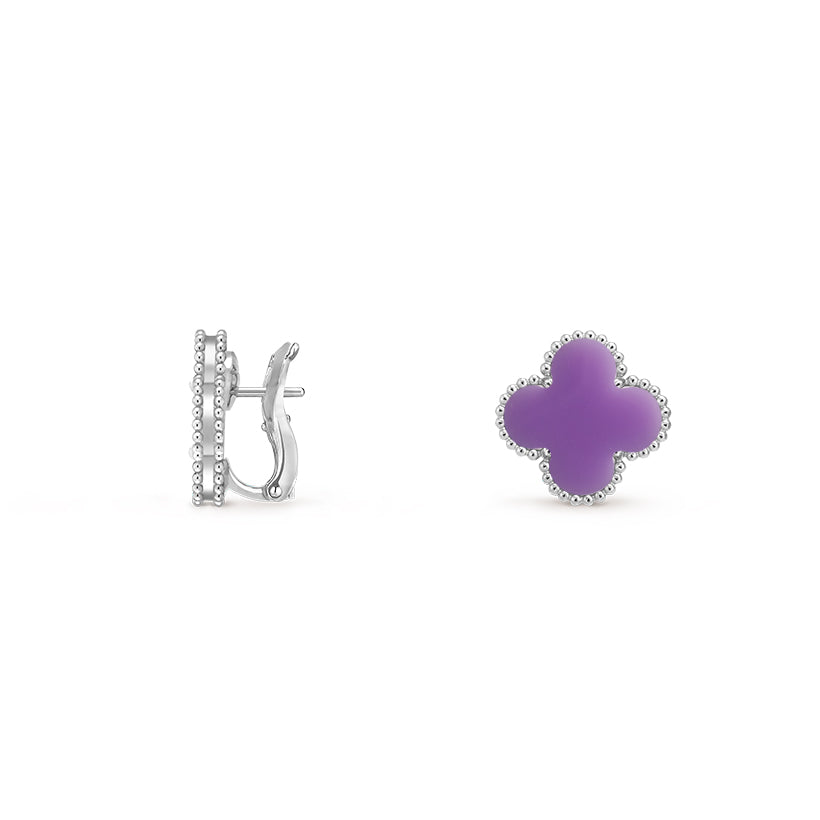 [Love Lucky]CLOVER SILVER 15MM MOP EARRINGS COLLECTION
