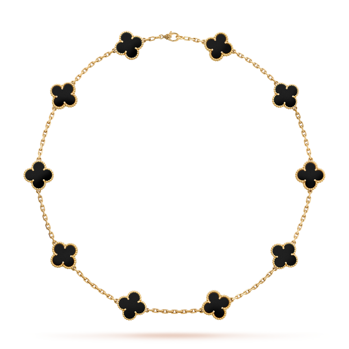 [Love Lucky]CLOVER 10 MOTIFS ONYX NECKLACE