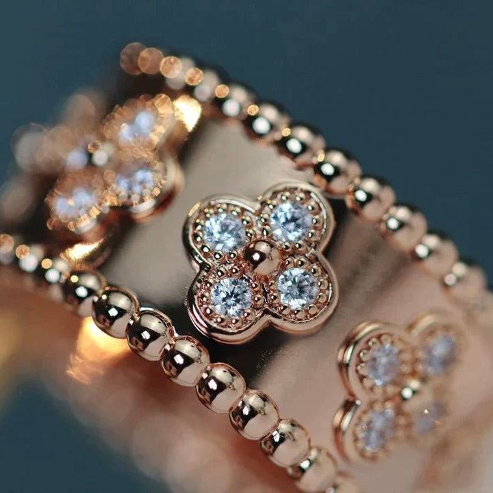 [Love Lucky]BAGUE CALÉIDOSCOPE TRÈFLE 10MM