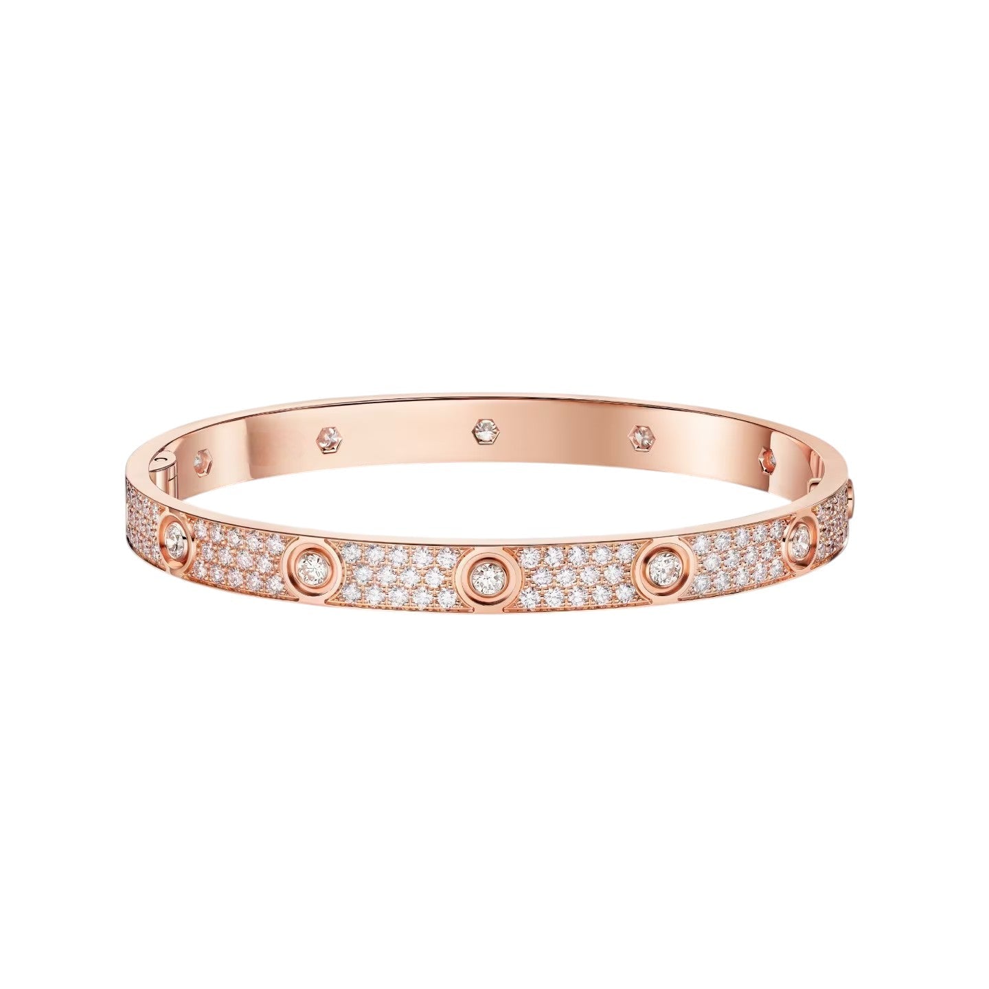 [Love Lucky]LOVE BRACELET 6.1MM DIAMOND-PAVED 10 BIG DIAMONDS