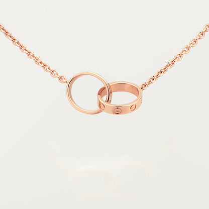 [Love Lucky]LOVE DOUBLE RING NECKLACE