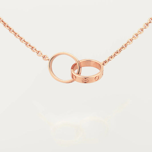[Love Lucky]LOVE DOUBLE RING NECKLACE